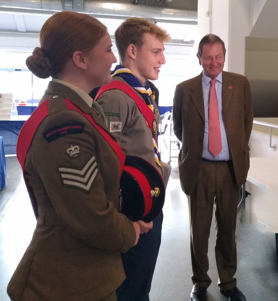 HM Lord-Lieutenant of Surrey Michael More-Molyneux visiting the show with his cadets 2025